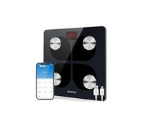 RENPHO Pèse-Personne Impédancemètre Rechargeable USB | Balance Connectée Bluetooth Numérique, Analyseur Composition Corporelle avec App,13 Données (IMC/Graisse Corporelle),Elis 1