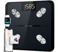 Pèse-Personne Intelligent Pour Poids Corporel,Précision À 0,02 Kg,Balance Numérique Avec Imc Et Graisse Corporelle,Mode Zéro Courant Et Mode Bébé,Grand Écran Led,Piles Incluses,181,4 Kg