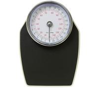Pèse-personne mécanique de style médecin HowseHold, grand cadran rotatif facile à lire, pierres kilogrammes, livres, noir, antidérapant, salle de bain, cuisine, 150 kg max