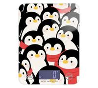 Pèse-personne mignon en forme de pingouin pour l'hiver - Étanche - 5 kg/5 g - Mini balance avec 4 unités pour perte de poids cétogène (piles non incluses)