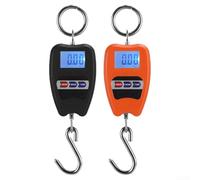 Pèse-personne numérique à suspendre avec crochet en métal, mesure fiable du poids jusqu'à 200 kg pour diverses utilisations (orange)