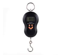 Pèse-personne numérique à suspendre électronique, pour voyage de pêche, bagage d'enregistrement de colis, écran 0,01 kg précision 50 kg, capacité balance avec crochet caché LCD orange design robuste