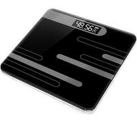 Pèse-Personne Numérique Au Sol Avec Écran Lcd Et Balance Électronique Intelligente En Verre(Couleur : Rose)(Noir)