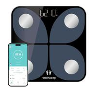 Pèse-Personne Numérique Avec Application ¿ Balance Intelligente Bluetooth Pour Graisse Corporelle, Imc, Masse Musculaire, Protéines, Bmr, Vainqueur Du Test, 26 X 26 Cm