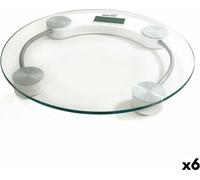 Pèse-personne numérique Basic Home Transparent 33 x 3,5 cm (6 pièces)