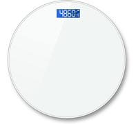 Pèse-Personne Numérique Bathroom Scales Floor BodyWeight Scale Round Toughened Glass Led Digital ElectronicWeighing Scales ¿Bath Scale
