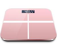 Pèse-Personne Numérique Body Fat Scale Bathroom Scales Smart Electronic Scale Digital Body Composition Analyzer Compatible Lcd Display(Rose Gold)