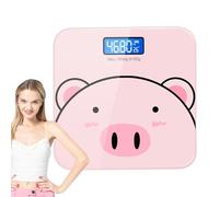Pèse-personne numérique de précision pour poids corporel ABS | Pèse | personne intelligente | Balance corporelle de dessin animé rechargeable par USB, automatique, mesure du poids Prečisa pour ad
