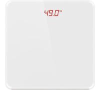 Pèse-Personne Numérique Digital Bathroom Scale Highly Accurate BodyWeight ScaleWith Lighted Led Display Round Corner Design(Color:W)