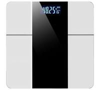 Pèse-Personne Numérique-Jusqu'à 225 Kg-Précision Graduée Sur 100 G-Masse Musculaire-Graisse Corporelle-Mesure De L'eau-Écran Lcd-Verre Trempé-Grand Format-31 X 21 Cm