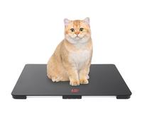 Pèse-personne numérique LCD pour grands chiens jusqu'à 100 kg - En verre de sécurité de 6 mm - 65 x 45 cm - Avec fonction hold et tare - Pour vétérinaire, maison et école de chien