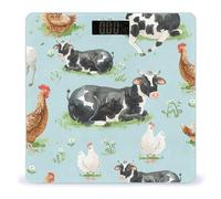 Pèse-personne numérique pour poids corporel avec écran LCD lumineux, haute précision, technologie Step-On, marche/arrêt automatique, balance numérique animal bleu clair, 180 kg