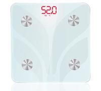 Pèse-personne numérique pour poids corporel - Pèse-personne électronique avec capteurs de haute précision, machine de poids précise pour personnes, affichage LED, Step-On