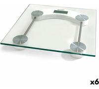 Pèse-personne numérique pour salle de bains basic home transparent (6 pièces)