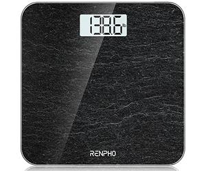 Pèse-personne Numérique RENPHO, Pèse-personne de Haute Précision avec Affichage Lumineux, Technologie Step-On, 400 lb, Marbre, Core 1S