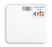 Pèse-Personne Parlant GinaFonction Vocale Et Annonce Du Poids Jusqu'à 250 Kg5 LanguesPèse-Personne Numérique En Verre De Sécurité