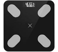 Pèse-Personne Professionnel Et Balance De Poids Numérique Au Sol De Conception Antidérapante Bluetooth Électronique Mini Analyseur De Composants D'Affichage Intelligent Durable(Couleur: Blanc)(Noir