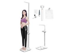 Pèse-personne professionnel pour médecins, capacité de 200 kg, analyseur de masse grasse ultrasonique, pèse-personne intelligent avec écran LCD, balance de salle de bain numérique pour la mesure du