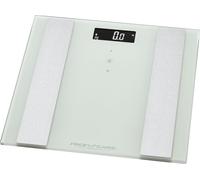 ProfiCare Professionnel Care 330071 PC PW 3007 FA 8 en 1 en verre pèse-personne électronique avec insert en acier inoxydable Blanc