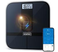 RENPHO Balance connectée Elis Solar 2 A020 – Bluetooth – Verre ITO – Noire