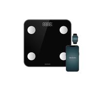 Pèse-personne Surface Precision Smart connecté Bluetooth 24 paramètres Noir 30x30cm