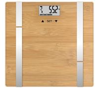 Terraillon Pèse-personne impédancemètre Bamboo Fit – IMC connecté, plateau bambou, portée 180 kg