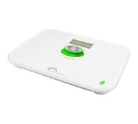 LITTLE BALANCE 8154 Kinetic Blanc / Vert - Pèse-personne sans pile - Ecologique grâce son bouton Little Balance - 180 kg / 100 g