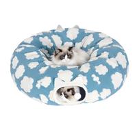 Pesen Lit tunnel pour chat avec coussin doux, jouets pour chats d'intérieur améliorent les liens entre les animaux de compagnie et les propriétaires, encouragent l'exploration et satisfont les