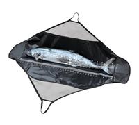 Peser le poisson dans un sac | Sac de pêche pliable pour kayak, tournoi de pêche, sac de rangement pour poissons, sac de protection avec règle pour bateau pêche en mer, Noir , Refer to description,