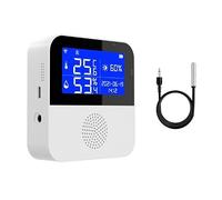 Pesfehhy 1 Ensemble Capteur D'Humidité de Température Wifi Intelligent ABS Blanc Doodle Compteur de Température et D'Humidité Capteur de Température Double Maison avec Sonde