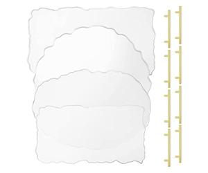 Pesfehhy 1 Ensemble de Moules en Résine pour Plateau en Silicone avec Poignées Dorées pour Bricolage