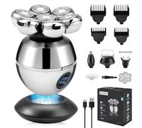 Pesfehhy 1 Ensemble de Rasoirs Électriques 6 en 1, Tondeuse de Nez avec Affichage LED et Portable Humide et Sec