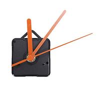 Pesfehhy 1 Paquet Horloge Murale de Remplacement Pièces de Réparation DIY À Main Moteur À Horloge À Quartz Mécanisme À Mouvement Pendule avec Ensemble Mains Et Accessoires (Noir + Orange)
