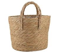 Pesfehhy 1 Pièce Pots de Plantes Jonc de Mer Panier de Jardinière Couvercle de Pot de Fleur Tissé Récipient de Plante Vase Poubelle en Osier