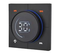 Pesfehhy 1 Pièce Régulateur de Variation à Bouton Infini Zigbee 3.0 pour Interrupteur Mural PC avec Panneau 150-300W AC 110-240V LCD Numérique Yandex (Noir)