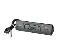 Pesfehhy -1 Thermomètre de Voiture Écran LCD C/F Horloge Capteur de Température Contrôleur Intérieur Extérieur Thermostat avec Sonde