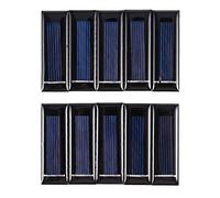 Pesfehhy 10 Pieces Mini Panneau Solaire Nouveau 0.5 V 100 mA Panneaux Solaires Panneaux photovoltaiques Module Solaire chargeur de batterie DIY 53 * 18 * 2.5mm