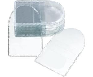 Pesfehhy 100 Pièces à Rabat pour Pièces de Monnaie à Poche, Porte-Monnaie Individuels en Plastique Transparent de 2 Pouces, Petits Manchons pour Pièces de Monnaie Durables et Faciles à Installe