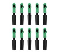 Pesfehhy 10Pcs Ftth Connecteur IntéGré SC/Connecteur de Fibre Optique en Plastique Vert