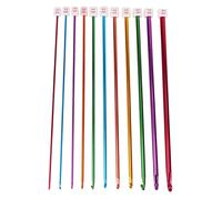 Pesfehhy 11 Tailles Multicouleur Aiguilles a Crochet en Aluminium oxyde 2,0-8mm