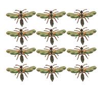 Pesfehhy 12 PièCes Libellule Boucle Anneau Alliage Vert Insecte Libellule Goutte à Goutte Diamant Boucle Papier Serviettes Porte-