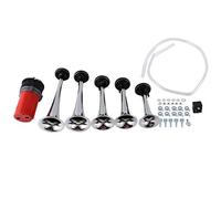 Pesfehhy 125Db 12V Rouge Voiture Trompette Cornes à Air Corne à Air Musicale Ducs de Hazzard GéNéRal pour Voiture Camion Bateau