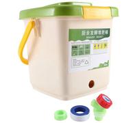 Pesfehhy 12L Compost Bin Recycle Composter AéRé Poubelle de Compost PP Organique Fait Maison Poubelle Peut Seau Cuisine Jardin des Poubelles