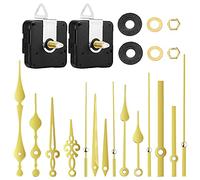 Pesfehhy 2 PièCes 20Mm MéCanisme de Mouvement D'Horloge Mouvement D'Horloge à Quartz Bricolage avec 5 Paires D'Aiguilles en ou Remplacement de PièCes de RéParation D'Horloge