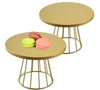 Pesfehhy 2 PièCes Supports à Gâteaux en MéTal, 8/10 Pouces Style Pilier PréSentoir à Cupcakes Plateau à Dessert Assiettes à pour Ustensiles de Cuisson, Mariage, FêTe