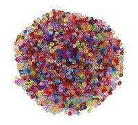 Pesfehhy 2000 Perles 4x4mm en Métal Acrylique Bicone Mixte