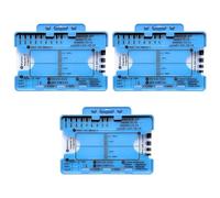 Pesfehhy 3pc ECG 7 Step Ruler, ECG 7 Step Ruler pour L'Interprétation ECG/EKG, ECG Reference Guide Ruler, EKG Calipers Measurement Tool