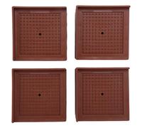 Pesfehhy 4 PièCes Coussin de Pied Cadre de Base de Meubles Table éLéVatrice RéGlable et Cadre de Chaise Rallonge de Jambe Cadre de Meuble Pied Marron