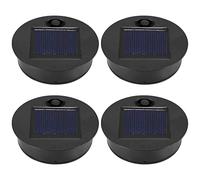 Pesfehhy 4 PièCes de Remplacement de LumièRe Solaire en TêTe de Lanterne Suspendue ExtéRieure PièCes de LumièRe Solaire Rondes LumièRes Solaires éTanches
