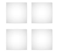 Pesfehhy 4 Pièces Miroir Auto-Adhésif sans Verre Mince Flexible Bricolage Décoration Murale Miroir pour Chambre Familiale Placard Salle de Bain Facile à Utiliser, M